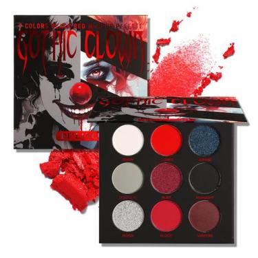 Imagem de Paleta de sombras Afflano Black Red Goth Halloween Makeup