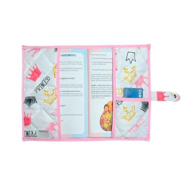 Imagem de Capa Para Caderneta de Vacinação Bebê/Capa Protetora/Vacinas/Porta Documentos Bebê/Menino Menina (Princess Rosa)