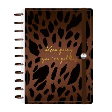 Imagem de Caderno de Disco Inteligente Iscool G+ Natural Fashion Safari Chic Leopardo