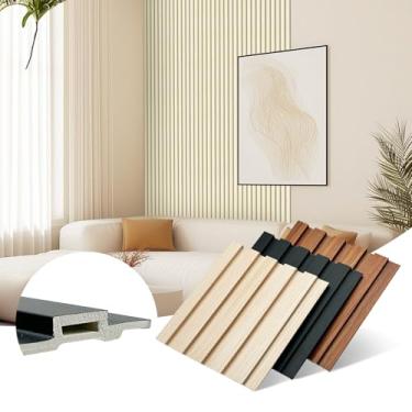 Imagem de RITOLLO WPC Painel de lambris painéis ondulados 3D painéis de parede à prova de som para decoração de parede quarto e fundo de TV (3 amostras de cores, 5,9 × 6,25 cm (3 peças))