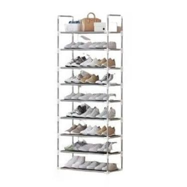 Imagem de Sapateira Desmontável e Multiuso - Organizadora com Múltiplas Prateleiras para Sapatos, Tênis e Itens Diversos(9andares)