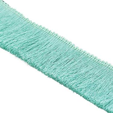 Imagem de Decoração requintada de borla, 10 metros x 3,5 cm de largura com franja de borla, tecido de acabamento de renda, fita de costura DIY para cortina, roupas, mesa, decoração de casa (vermelho) (cor