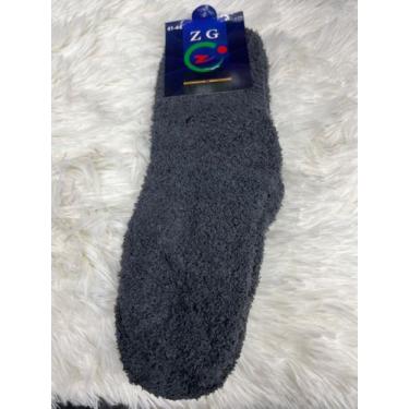 Imagem de Meia Felpuda Longa Cano Alto Inverno Frio extremo Neve tamanho único u