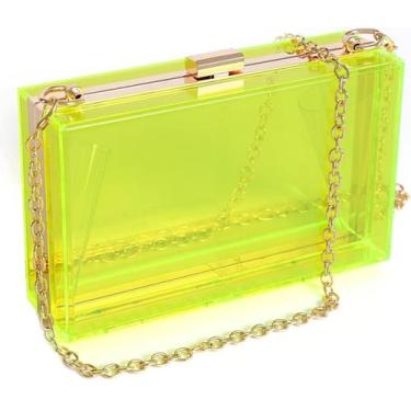 Imagem de Bolsa Feminina De Ombro Tiracolo Bolsa de Mão Transparente Clutch Em A