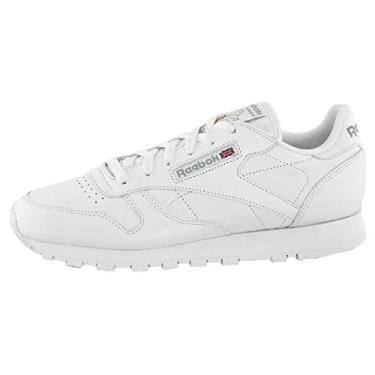 Imagem de Reebok Tênis feminino clássico de couro, Branco, 5.5