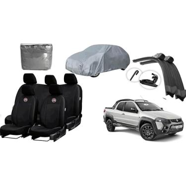 Imagem de Capa de couro +Capa de cobrir + Limpador de para - brisa -Fiat strada 14-19