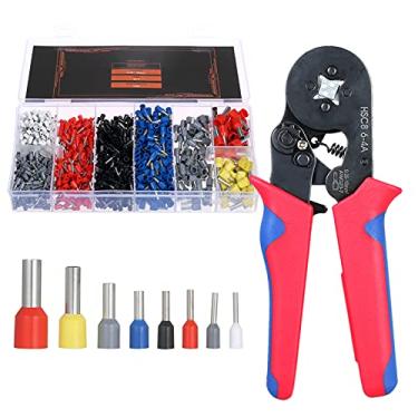 Imagem de 1200Pcs Kit de Ferrulas Fio Assortidas com Crimper Conectores Terminal Fim Assortimento para Trabalho Elétrico 22-7AWG