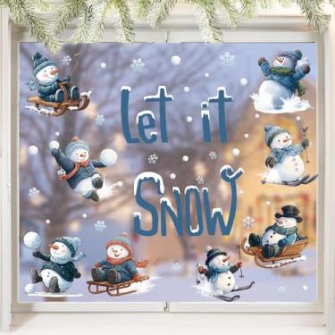 Imagem de HLNIUC Adesivo de parede Let It Snow Christmas