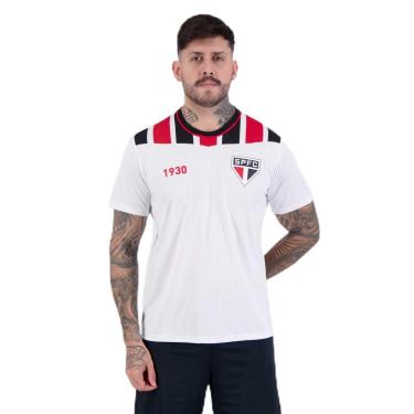 Imagem de Camiseta de Time Braziline São Paulo Amago Branco - Masculino - GG - Branco