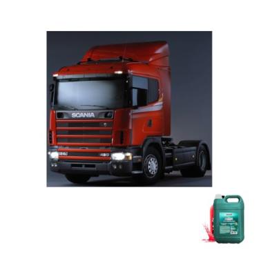 Imagem de Kit Radiador Scania 124 420 Aditivo Paraflu Rosa 1L Água Desmineralizada 5L