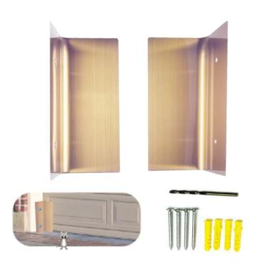 Imagem de Protetor de mouse para porta de garagem, kit de vedação, protetor de vedação, evita que ratos mordam e as cobras entrem, protege sua garagem do clima, insetos e poeira (2 peças) (latão brilhante)