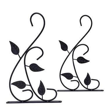 Imagem de GLOGLOW Suporte de Planta Suspenso, Gancho de Parede de Ferro Resistente para Jardim Interno e Externo, Com Parafusos de Montagem