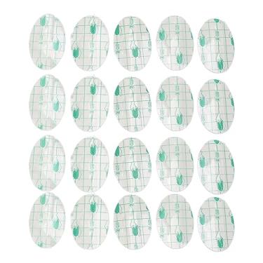 Imagem de Protetor de ouvido à prova d'água cobre adesivos hipoalergênicos de formato oval pe para banho de bebê 20 peças