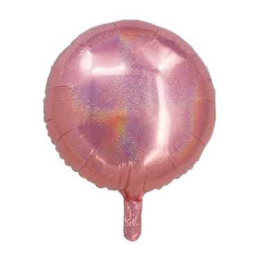 Imagem de BALAO HOLOGRAFICO REDONDO C/CANUDO ROSE GOLD 18"