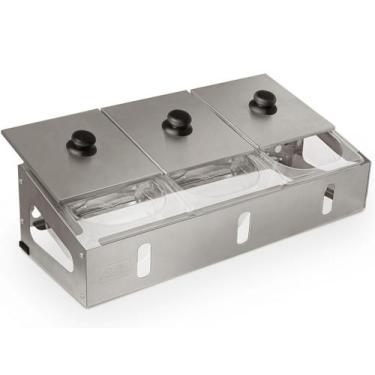 Imagem de Condimentadora Pizzarola Profissional Parede Bancada Inox G14 - AISA D