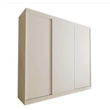 Imagem de Guarda Roupa 3 Portas De Correr 4 Gavetas Cronos Minastex Branco