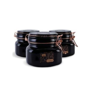 Imagem de Conjunto Porta Mantimento Em Vidro E Tampa Com Trava 3 Peças - Dolce Home