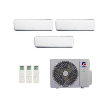 Imagem de Ar-Condicionado Multi Split Inverter R-32 Gree 24.000 (2x Evap HW 9.000 + 1x Evap HW 18.000) Quente/Frio 220V