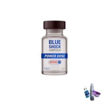 Imagem de Kit Tazin Cosméticos Blue Shock, Ampola Reparadora + Ativador de Cachos Power Curl + Kit Glow, Loção Capilar, 3 Produtos em 1, Para Cabelos Normais, Unissex