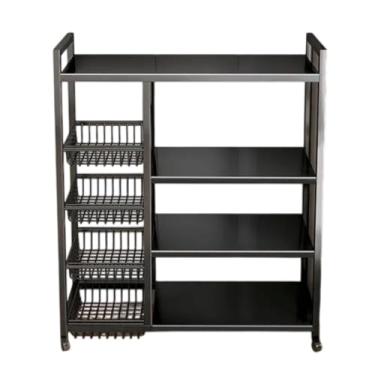 Imagem de Suporte de Micro-ondas com Fruteira de Chão - Preto Fusco