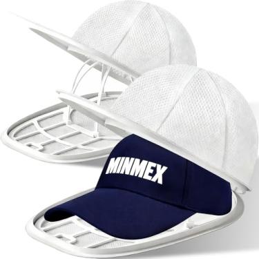 Imagem de Pacote com 2 caixas de arruela de chapéu com sacos de malha, limpador de chapéu e protetor para bonés de beisebol, esticador de chapéu para máquina de lavar e máquina de lavar louça, adequado para