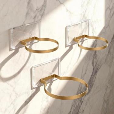 Imagem de CANCLEAR Suporte de parede de basquete, suporte de exibição de bola de acrílico para decoração de quarto de meninos, suporte de armazenamento de bolas de parede para basquete, futebol, vôlei e futebol