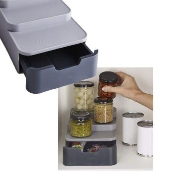 Imagem de Organizador Armario Gaveteiro 3 Andares Porta Condimento