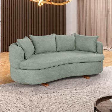 Imagem de Sofa 4 Lugares Boucle M-204 2m Living Estofados Martins Boucle Verde