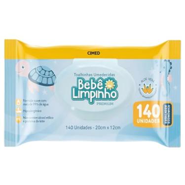 Imagem de Lenço Umedecido Bebe Limpinho Cheiro Suave Caixa de Lencos Umedecidos a Base de Agua Ideal para Higiene Diaria Toalhas Umedecidas com 140 Unidades Lenco Umedecido Sem Alcool
