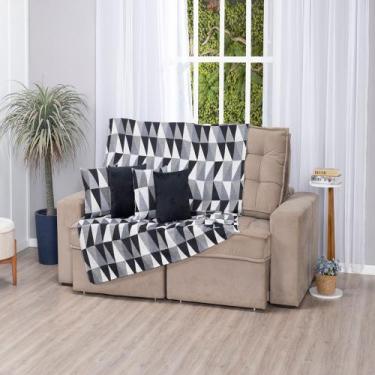 Imagem de Manta Xale Jacquard Protetor Para Sofá E Cama Tecido Grosso Resistente
