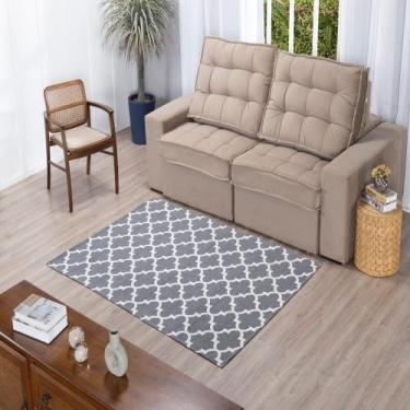 Imagem de Tapete Jacquard Emborrachado Geométrico Moderno Para Sala e Quarto 1,5