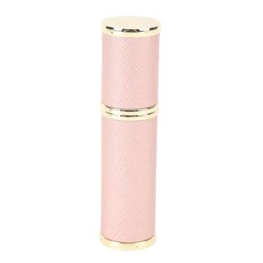 Imagem de Dioche Frasco de Viagem Recarregável para Atomizador de Perfume Frasco de Spray Em Miniatura Portátil Com Design de Couro PU para Mulheres Em Movimento Capacidade de 5ml Material de (Rosa pérola)
