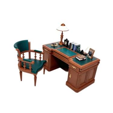 Imagem de Luwecf Conjunto de Mini Cadeiras 1:12 Colecionáveis ​​Artesanais para Casa de Bonecas - Acessórios para Cenários em Miniatura, Cadeira E Mesa