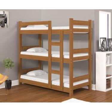 Imagem de Treliche Madeira Maciça Diamante Cor Nogueira - Nemargi