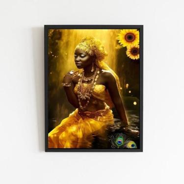 Imagem de Quadro Decorativo Fotografia Oxum 33X24Cm - Com Vidro Preta