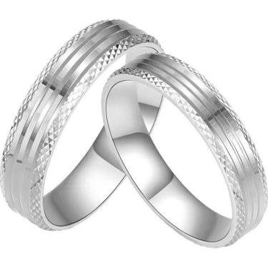 Imagem de Aliança Frisada Prata Pura 925 (unidade)