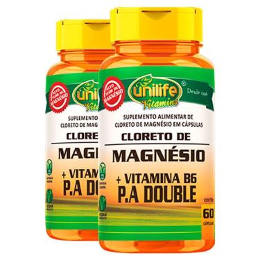 Imagem de Kit 2 Cloreto De Magnésio P.A. 800Mg Unilife 60 Cápsulas