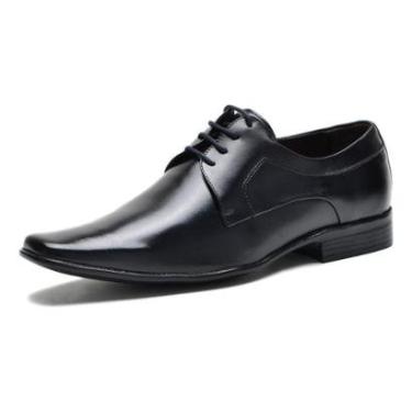 Imagem de Sapato Social Masculino Couro com Cadarço Solado Costurado Casual-Masculino