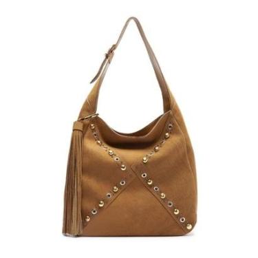 Imagem de Bolsa Hobo Grande Tachas e Franja Lançamento Arezzo-Feminino