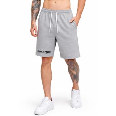 Imagem de Bermuda Moletom Masculina Sport Moleton Conforto Premium Shorts Academia Treino Dia a Dia-Masculino