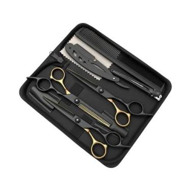 Imagem de Tesoura Profissional De Cabeleireiro Em Aço Japonês 440C De Alta Quali