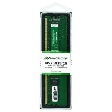 Imagem de Memória RAM 16GB DDR4 2666MHz Macrovip para PC Desktop CL19 UDIMM MV26