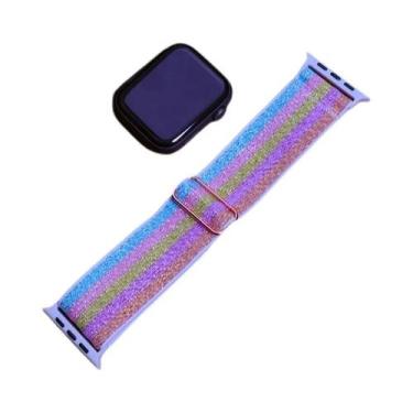 Imagem de Pulseira Ajustável De Nylon Elástico Solo Loop Para Apple Watch 49mm 4