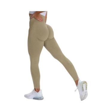 Imagem de Leggings Sem Costura De Cintura Alta Para Mulheres, Roupas De Fitness 