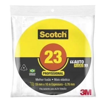 Imagem de Scotch 3M 23 fita isolante auto fusão 19mm x 10m cor preto - Congratul