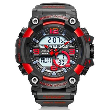 Imagem de Relógio Digital Masculino Militar Tela Led Relógio de Pulso Esportivo A Prova D'água Multifuncional (C2)