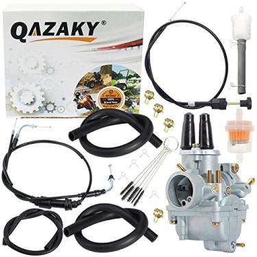 Imagem de QAZAKY Carburador + cabo do acelerador + cabo de engasgador compatível com Yamaha PW 80 PW80 Y-Zinger Big Wheel BW80 Lifan 1983-1992 1993 1994 1995 1996 1997 1998 1999 20000 2002 2003 2004 2005 2006