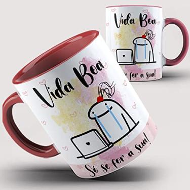 Imagem de Caneca vermelha Flork Vida boa só se for a sua