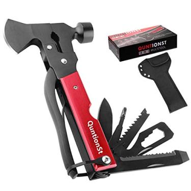 Imagem de Multiferramenta de equipamento de acampamento, presentes de Natal legais para homens papai marido namorado, acessórios de acampamento 16 em 1 machado multiferramentas, ferramenta de acampamento de sobrevivência multiferramenta com machado, martelo, alicate, faca, abridor de garrafas