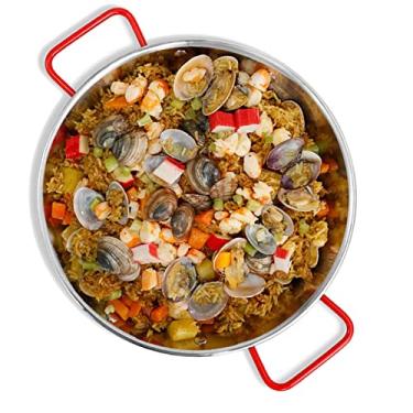 Imagem de Paella Profissional - Durável Metal Frigideira Comida Coreana Ramen Noodle Pots | Panela para indução cozinha doméstica Fovolat